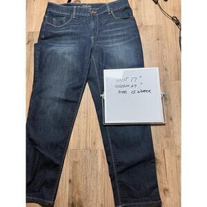 Platinum Jeans Juniors Size 15 Dark Wash Denim Ultimate Fit Mid Rise Straight